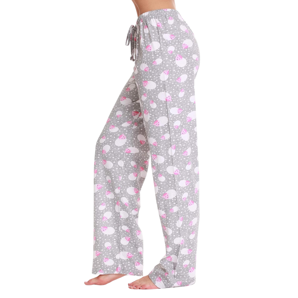 Printed Pajama Pants With Drawstring Band