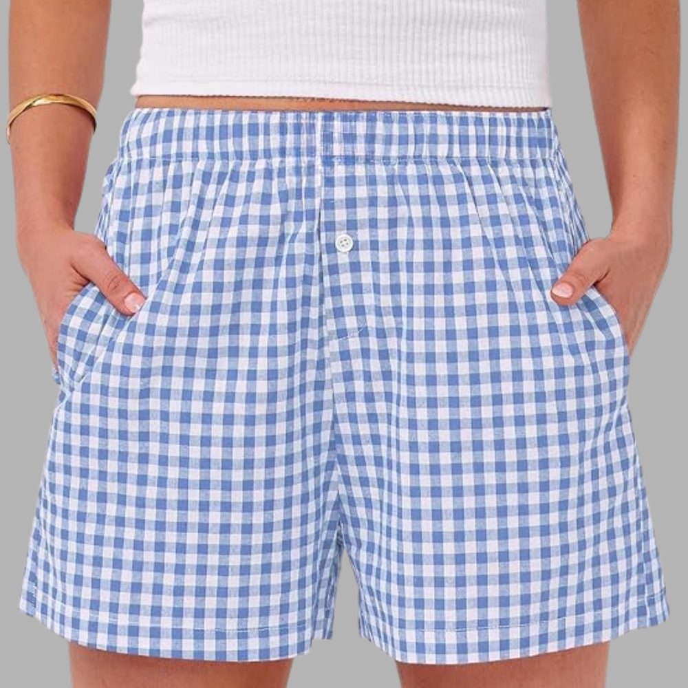 Gingham Beach Bottoms Shorts
