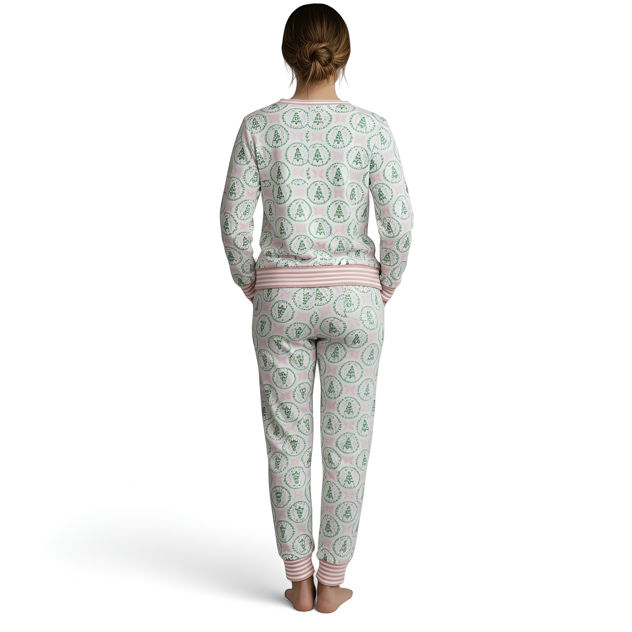 Festive Mama Claus Holiday Matching Pajama Set