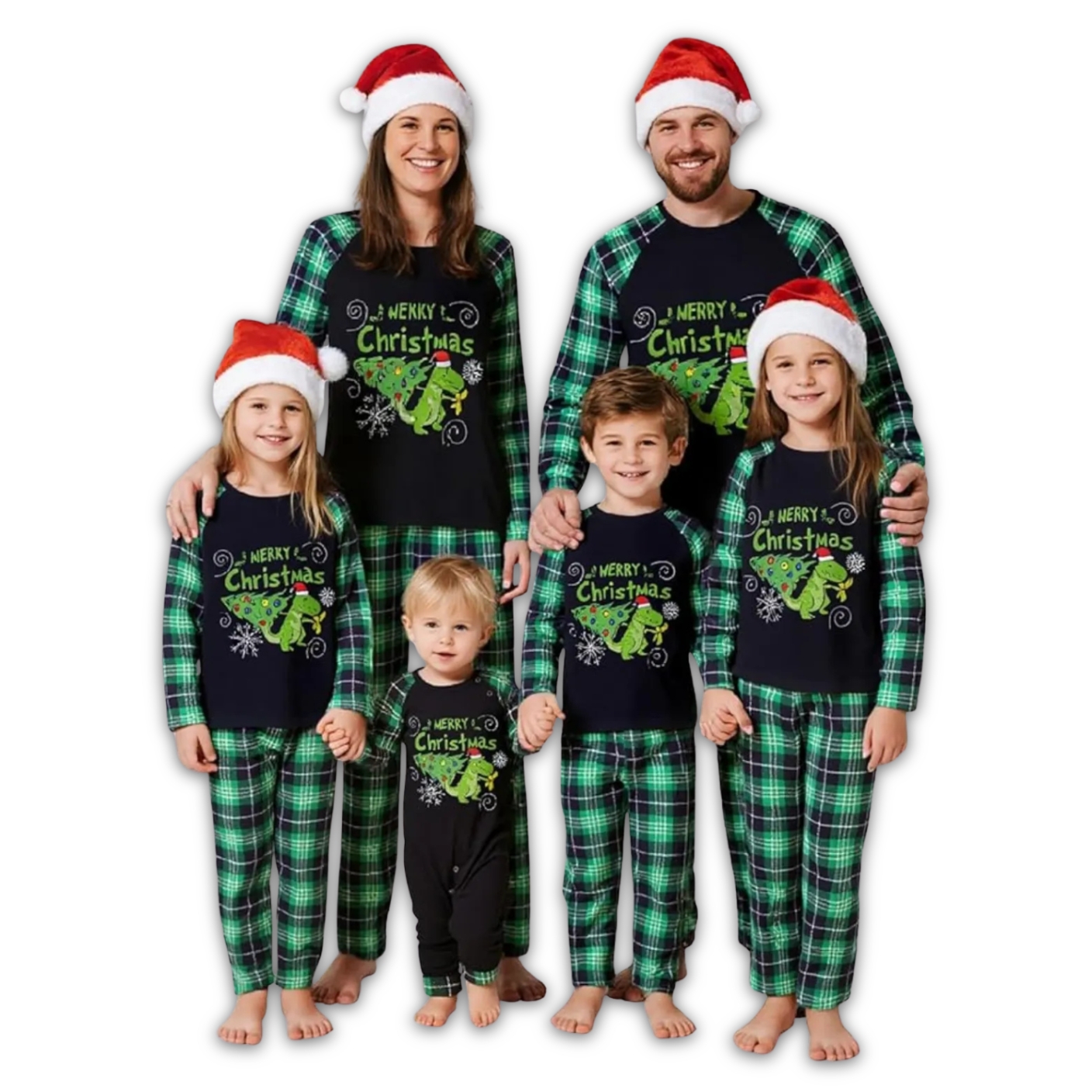 Cartoon Printed Family Matching Christmas Pajama Set