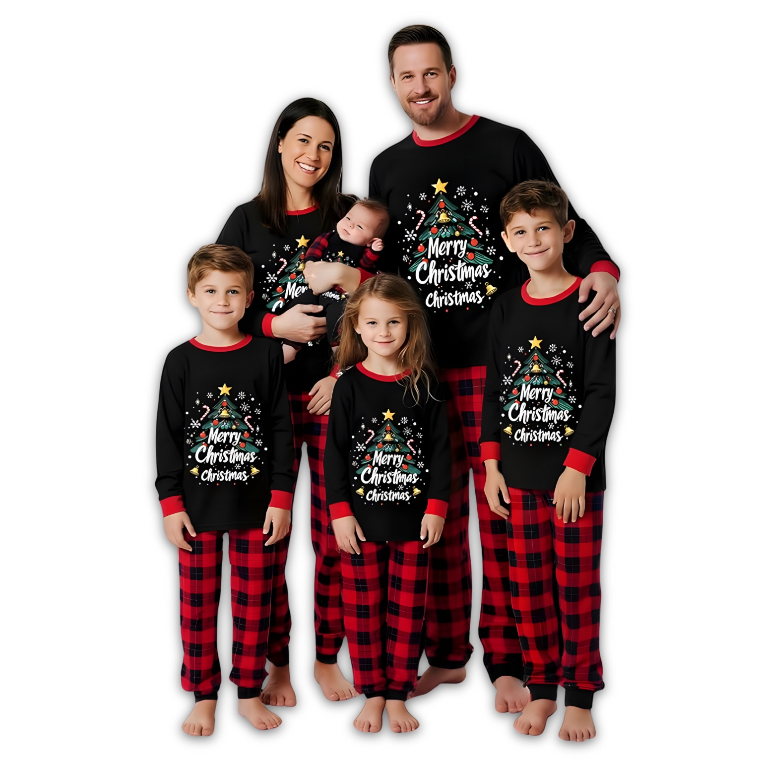 Christmas Tree Printed Family Pajama Set