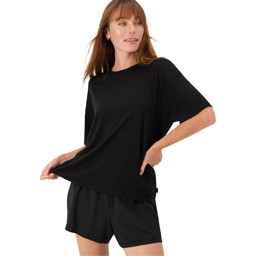 Women 2 Piece Lounge Set T Shirt And Sleep Shorts