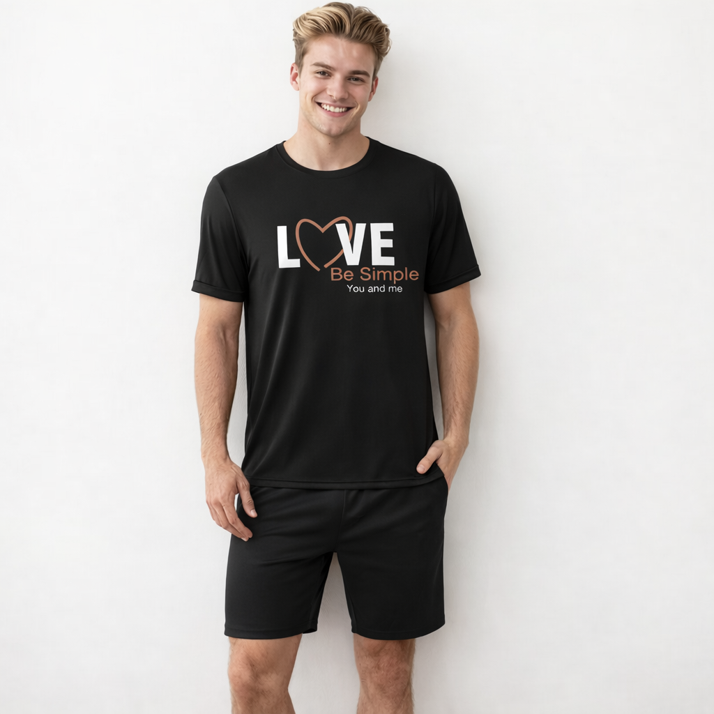 Love Letter Printed Matching Couple Pajama Set