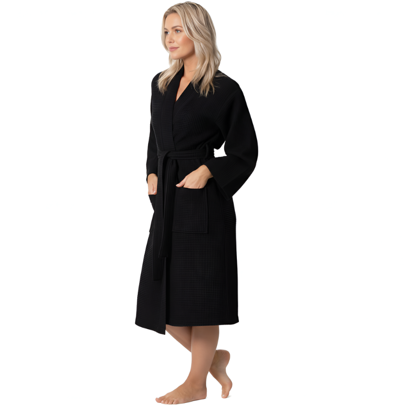 Waffle Knit Lightweight Kimono Spa Bath Robes For Women