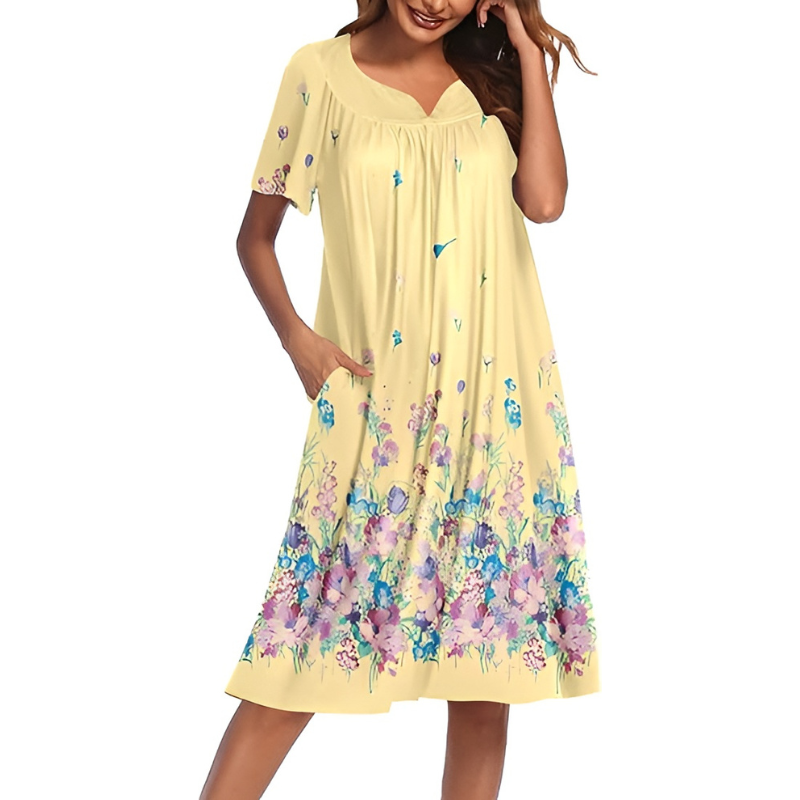 Casual House Dress And Lounge Wear With Pockets For Women
