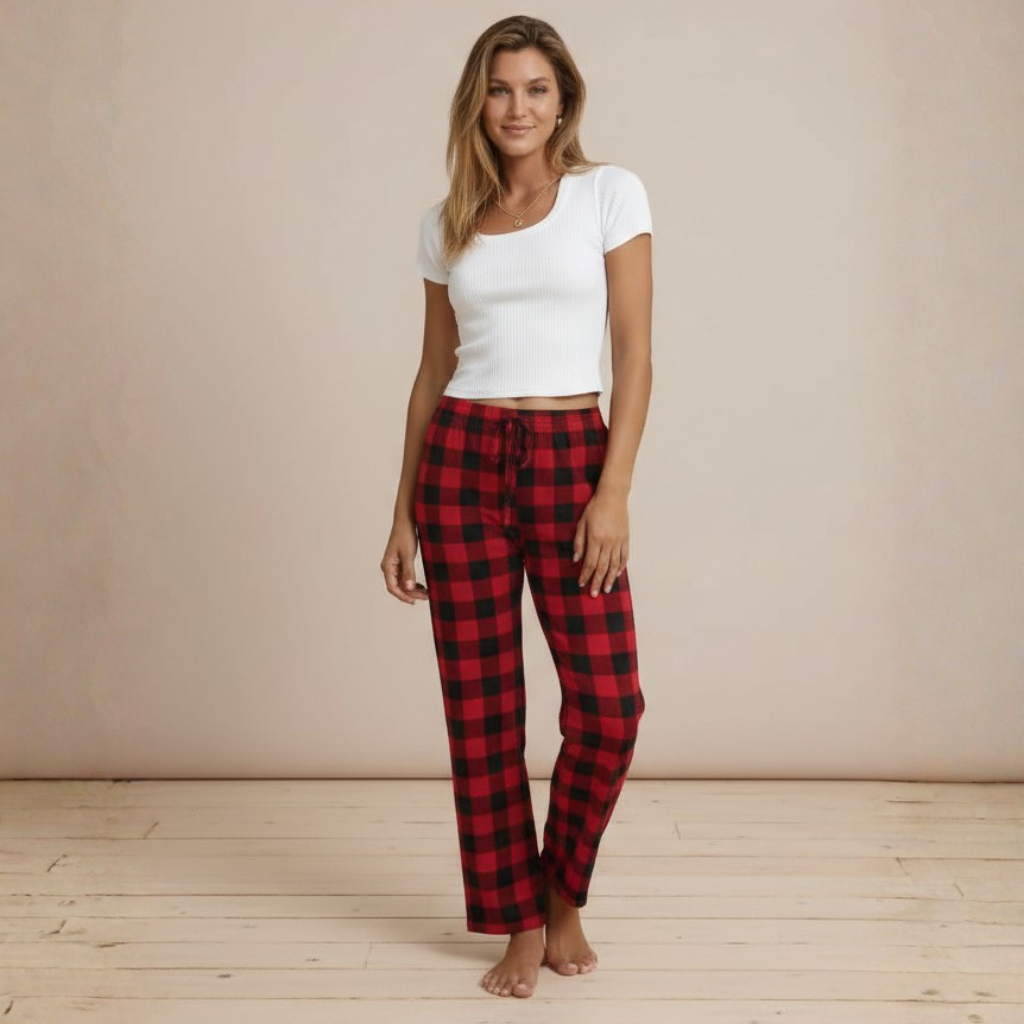 Plaid Lounge Pajama Pants for Women