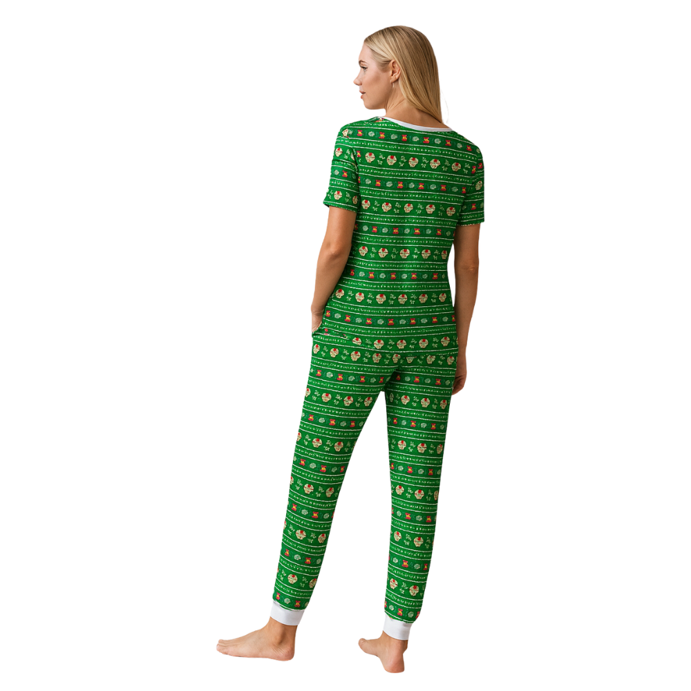 2 Piece Lounge Set With Short Sleeve Top