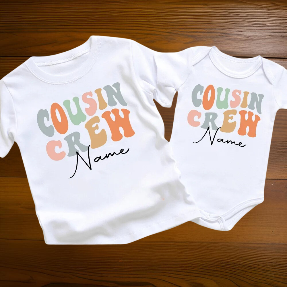 Personalized Cousin Crew Family matching T Shirts Set