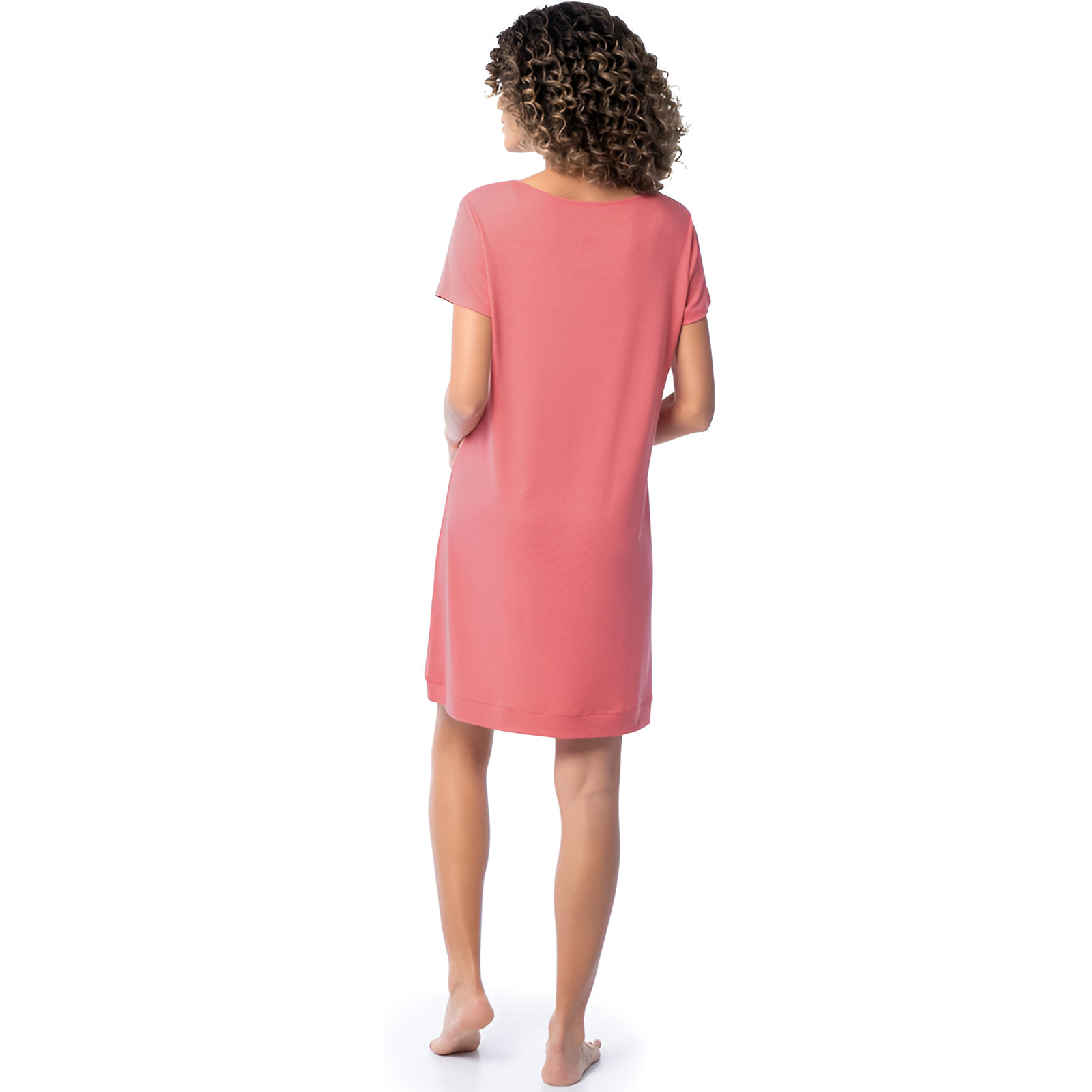 Lightweight Lounge Dress with Short Sleeves For Women