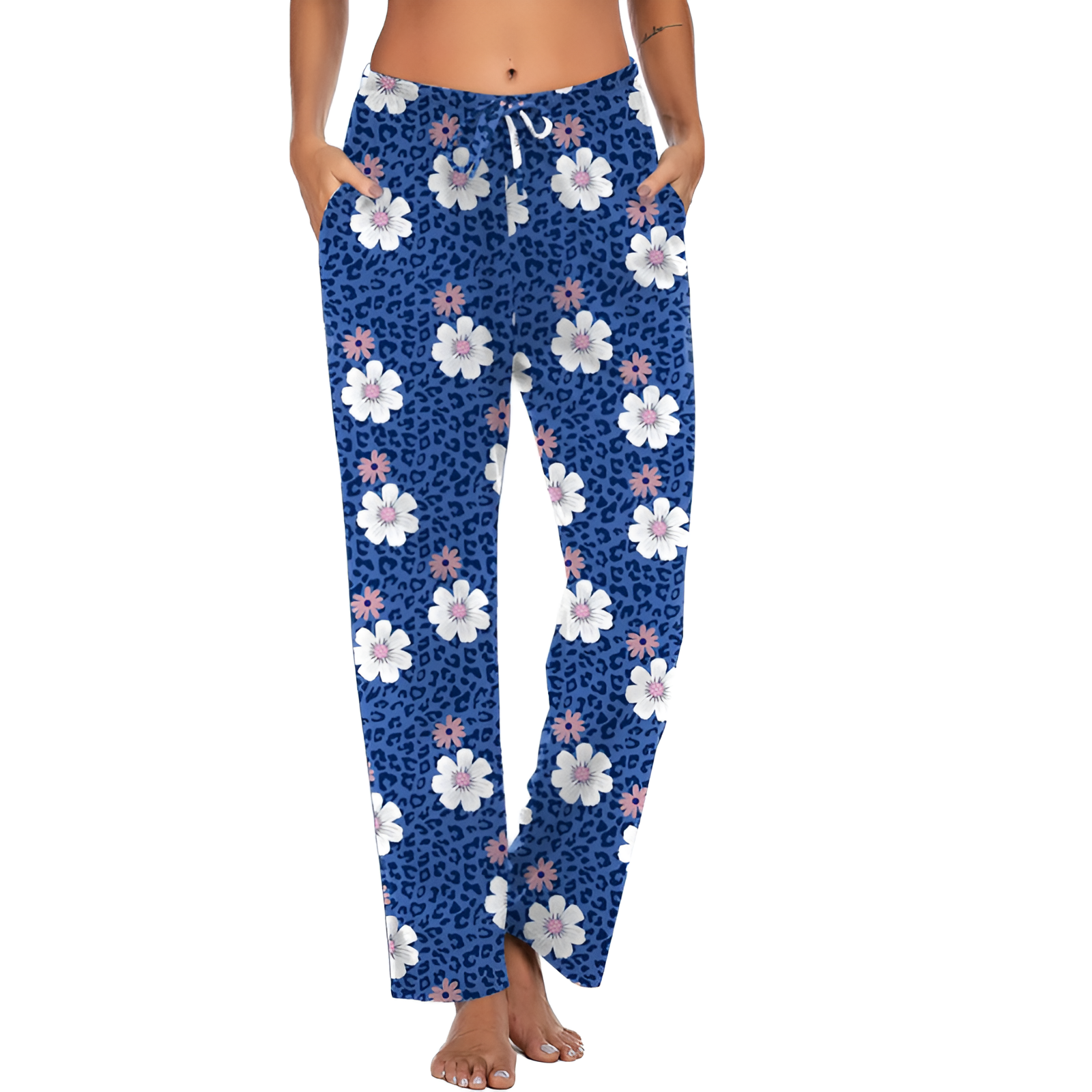 Lightweight Plaid Sleep Lounge Pants With Pockets For Women