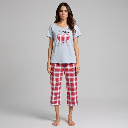 2 Pieces Soft Sleepwear Nightwear Set