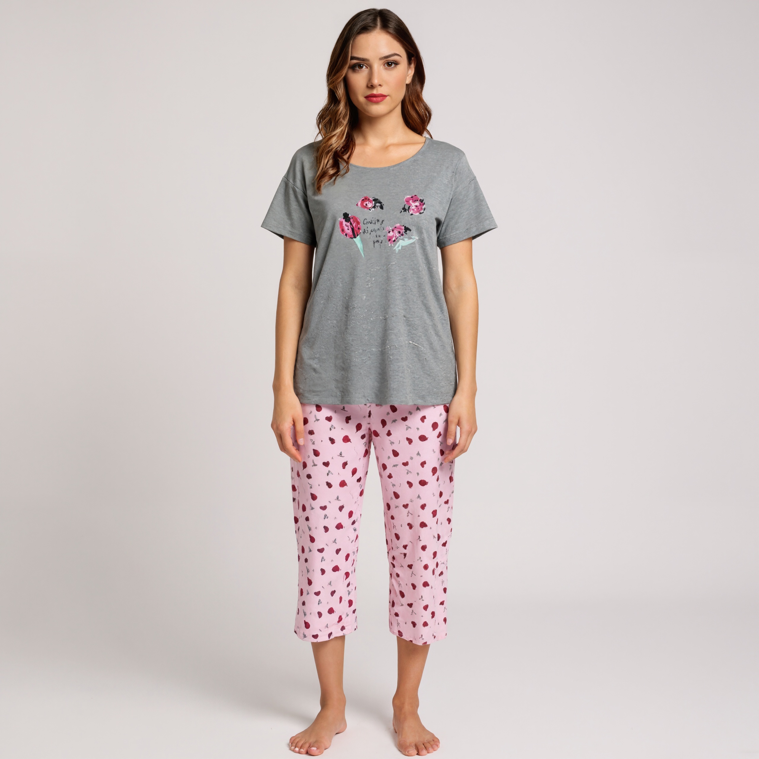 2 Pieces Soft Sleepwear Nightwear Set