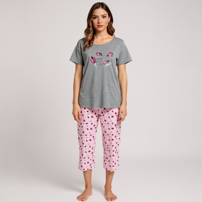 2 Pieces Soft Sleepwear Nightwear Set