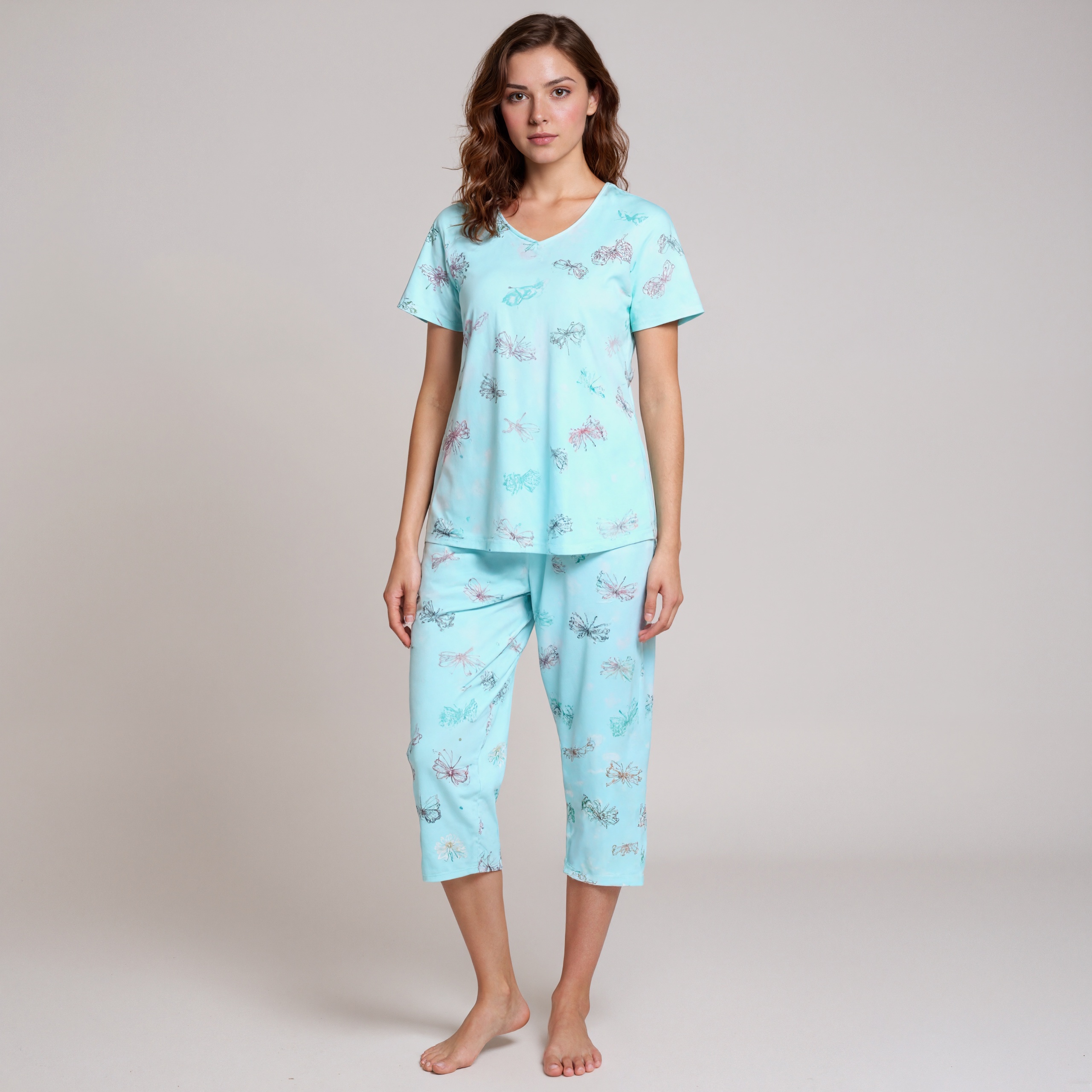 2 Pieces Soft Sleepwear Nightwear Set