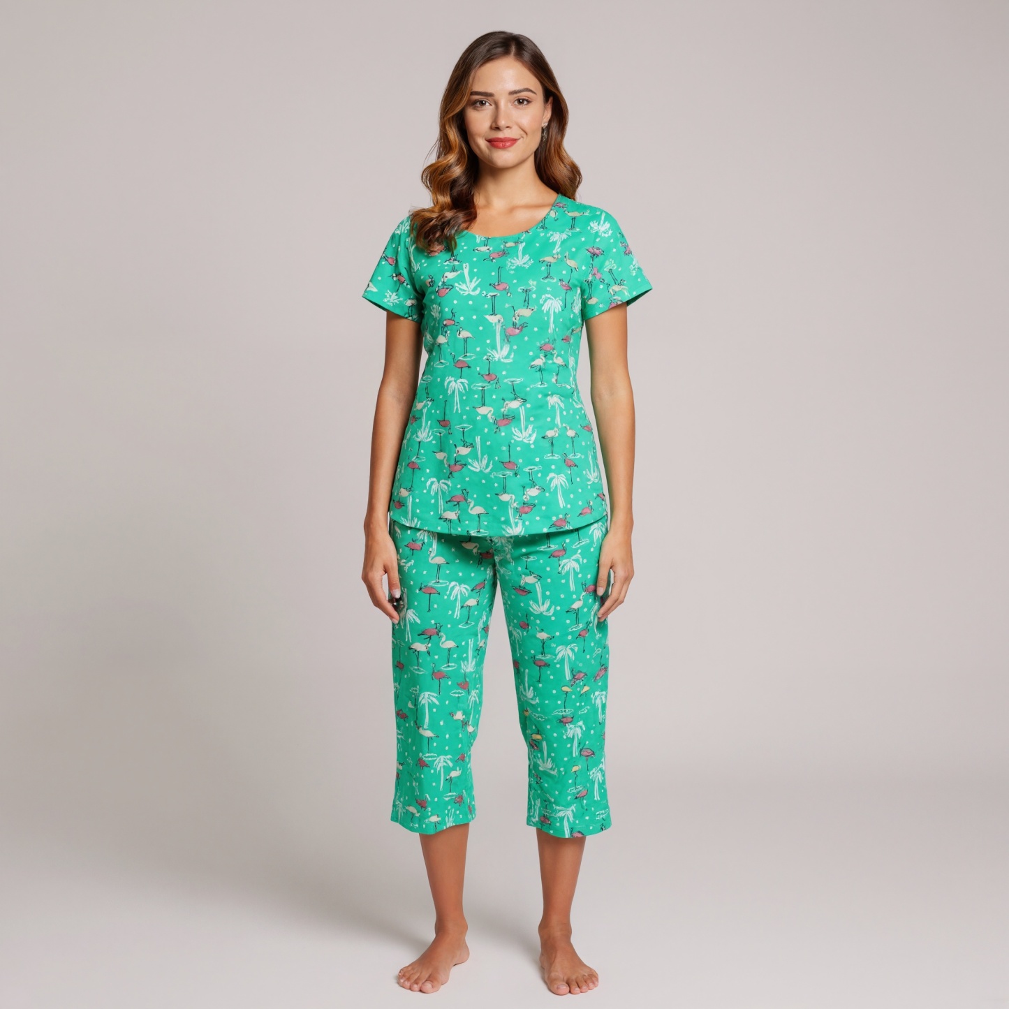 2 Pieces Soft Sleepwear Nightwear Set