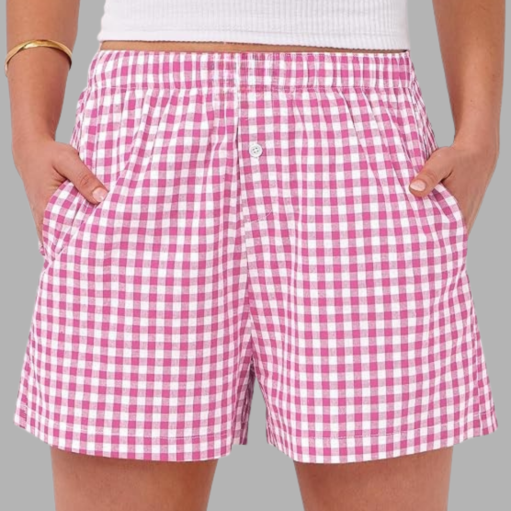 Gingham Beach Bottoms Shorts