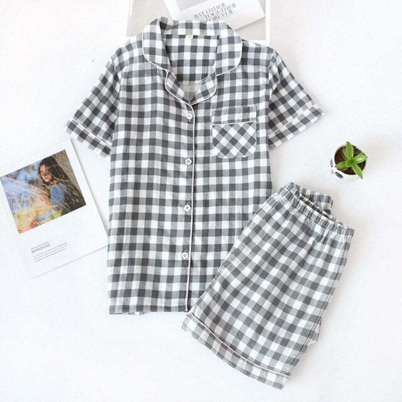 Multi Pattern Printed Short Pyjamas Set