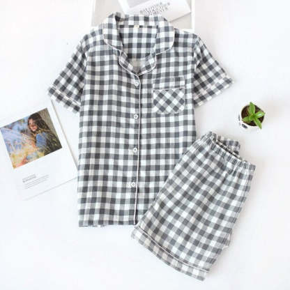 Multi Pattern Printed Short Pyjamas Set