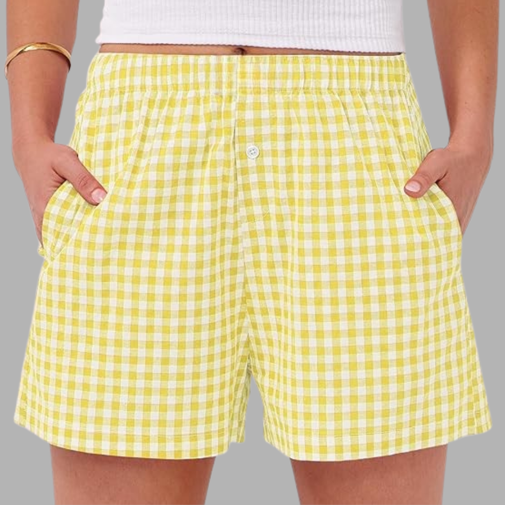 Gingham Beach Bottoms Shorts
