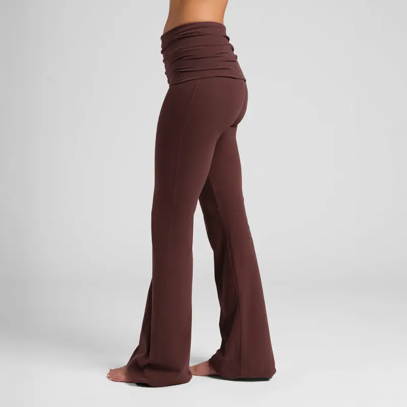 2 Pieces Foldover Flare Lounge Pants For Women