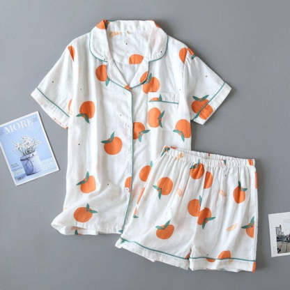 Multi Pattern Printed Short Pyjamas Set