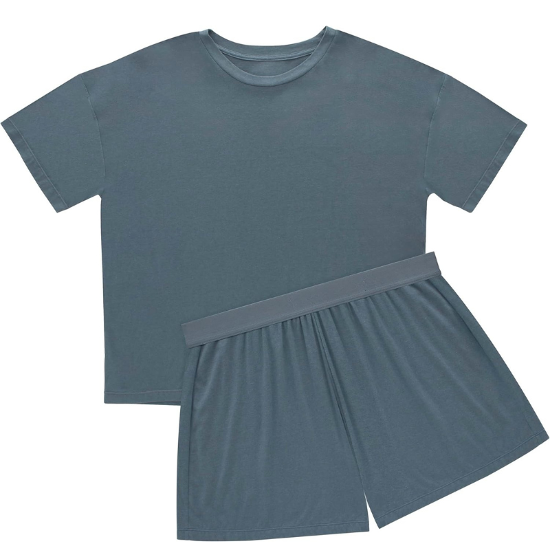 Boxy Tee And Sleep Shorts Set
