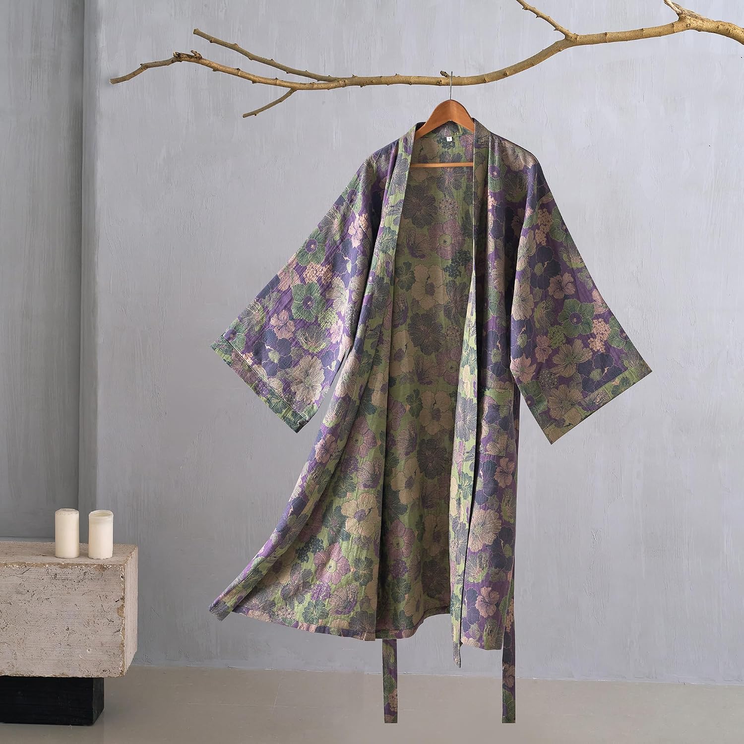 Knit Loose Long Loungewear Bathrobe for Women