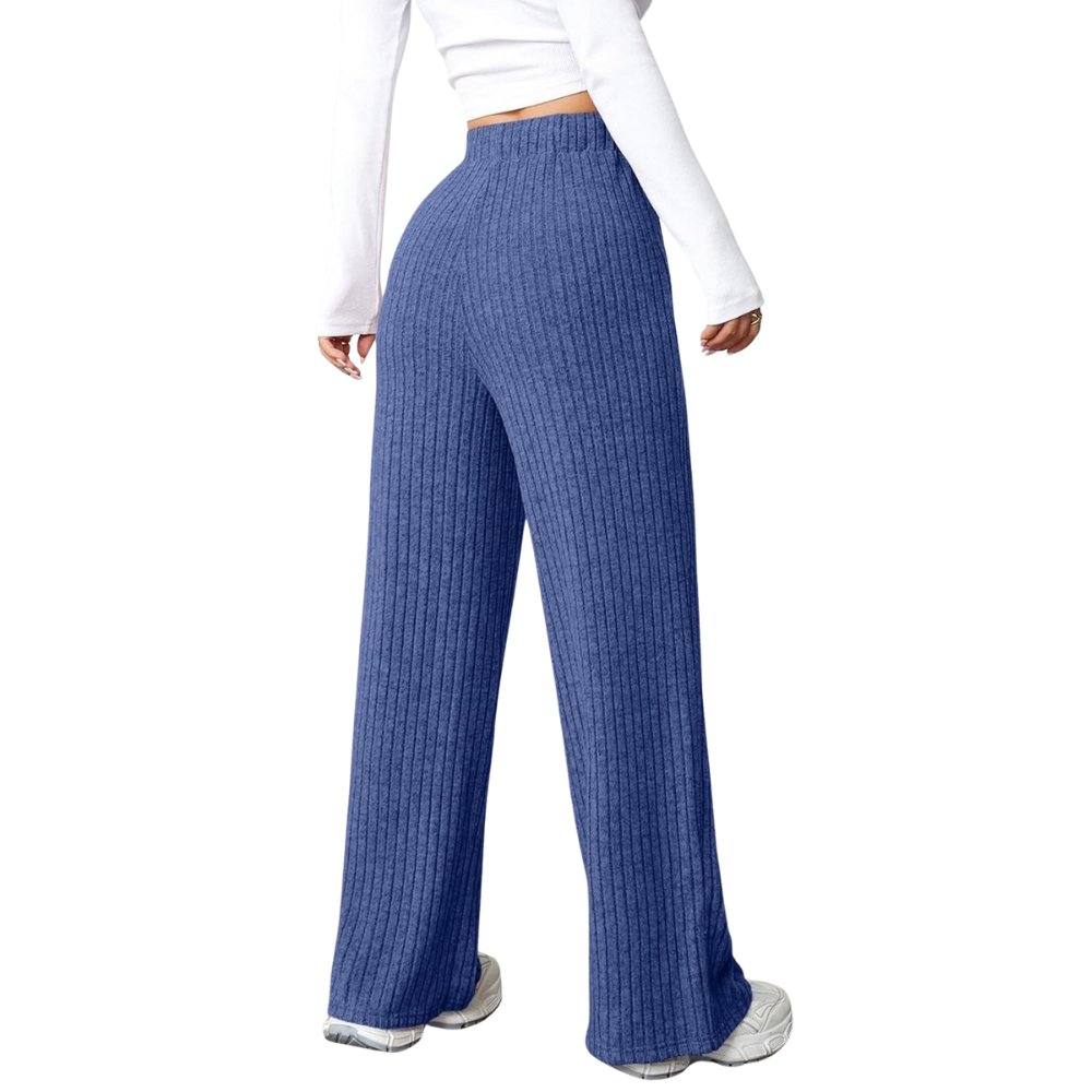Ribbed Knit Lounge Pants With Pockets