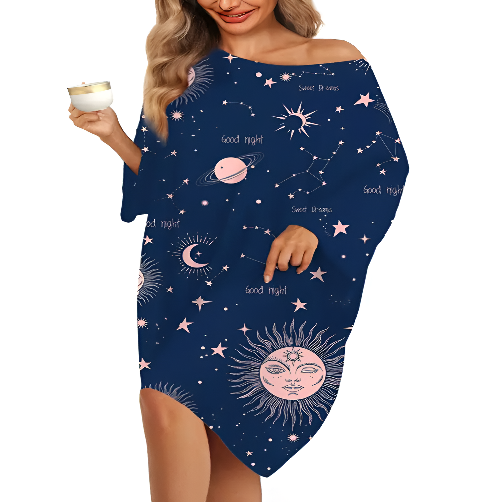 Bamboo Sleep Shirt Dress With Pocket
