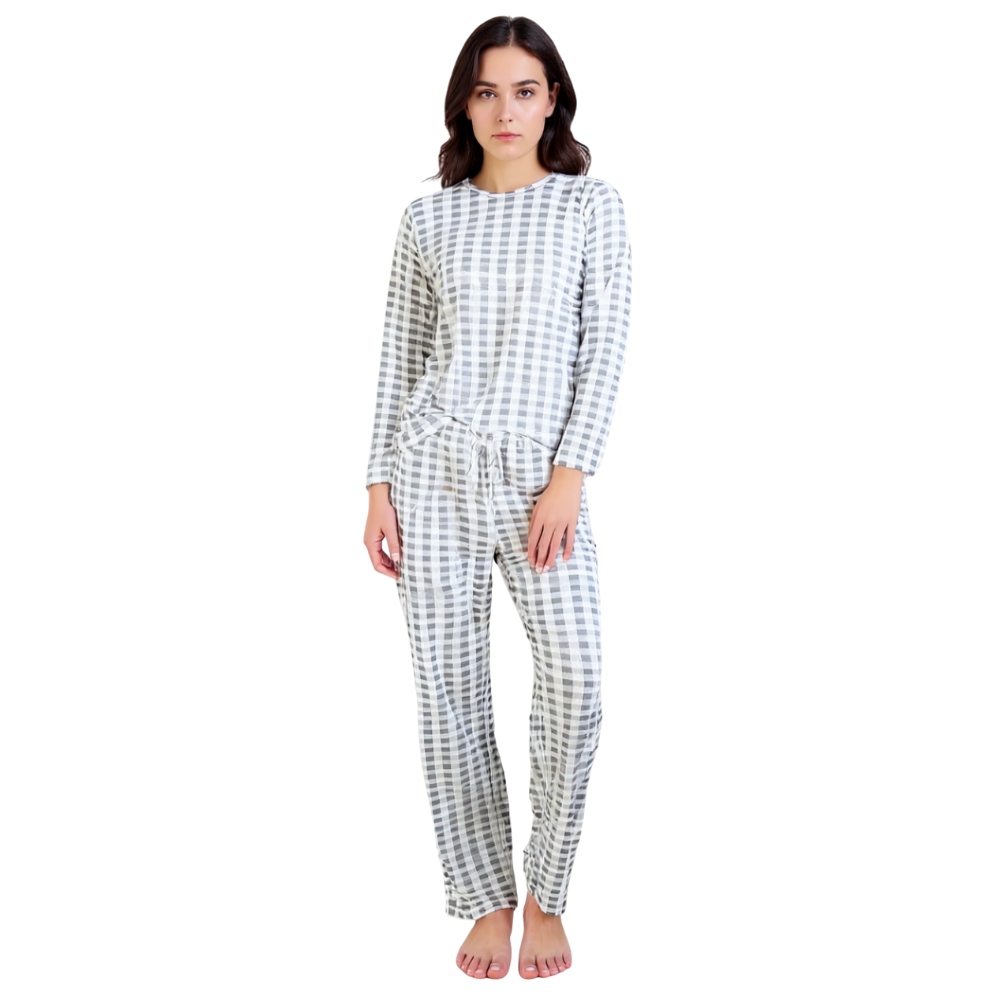 Women Pack Of 2 Long Sleeve Pajama Set