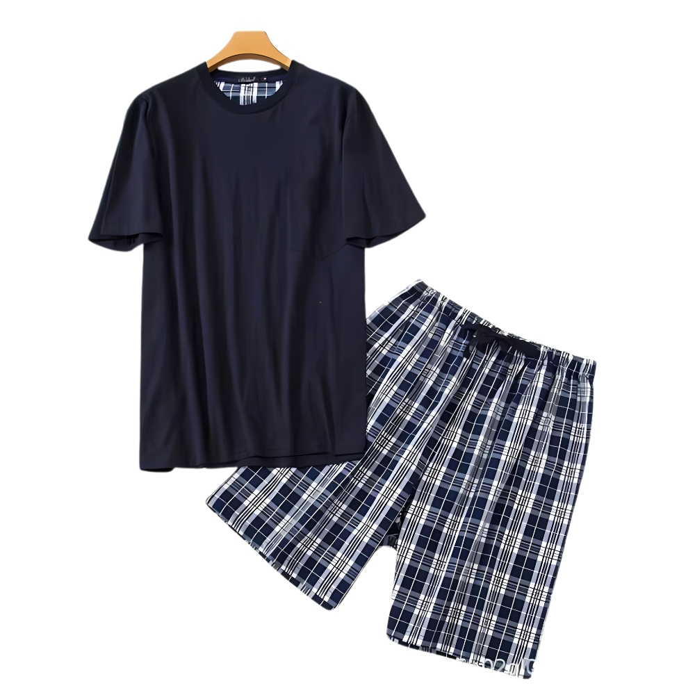 The Men Pure Cotton Shorts Pajama Set
