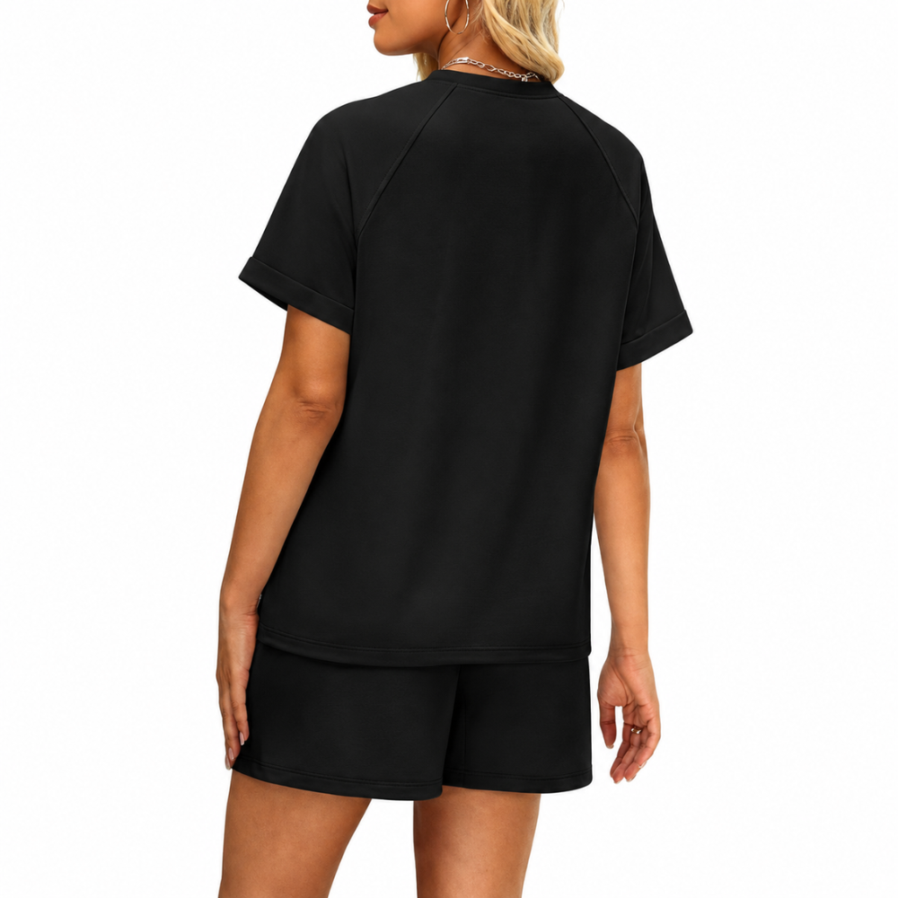 Women 2 Piece Short Set Casual Summer Lounge Outfit