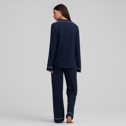 Women Bamboo Stretch Knit Long Sleeve Pajama Set