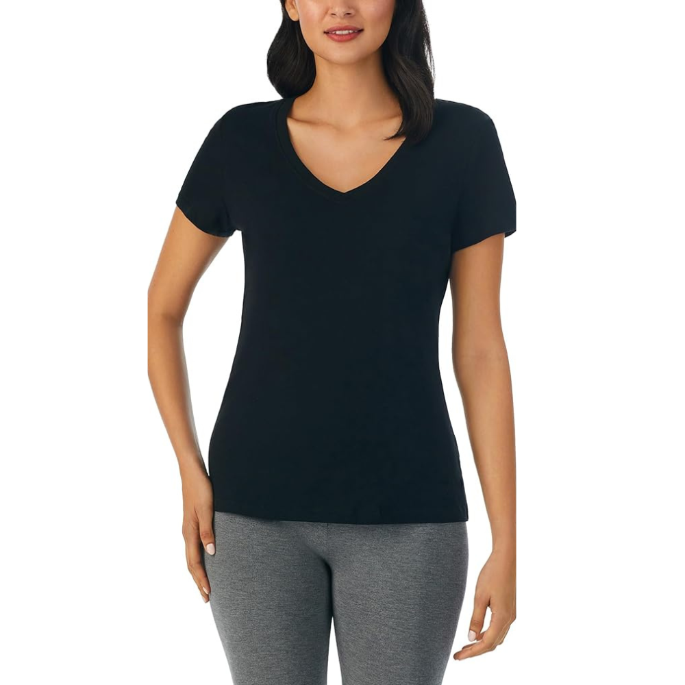 Cotton Knit V Style Sleep Shirt Pajama Top