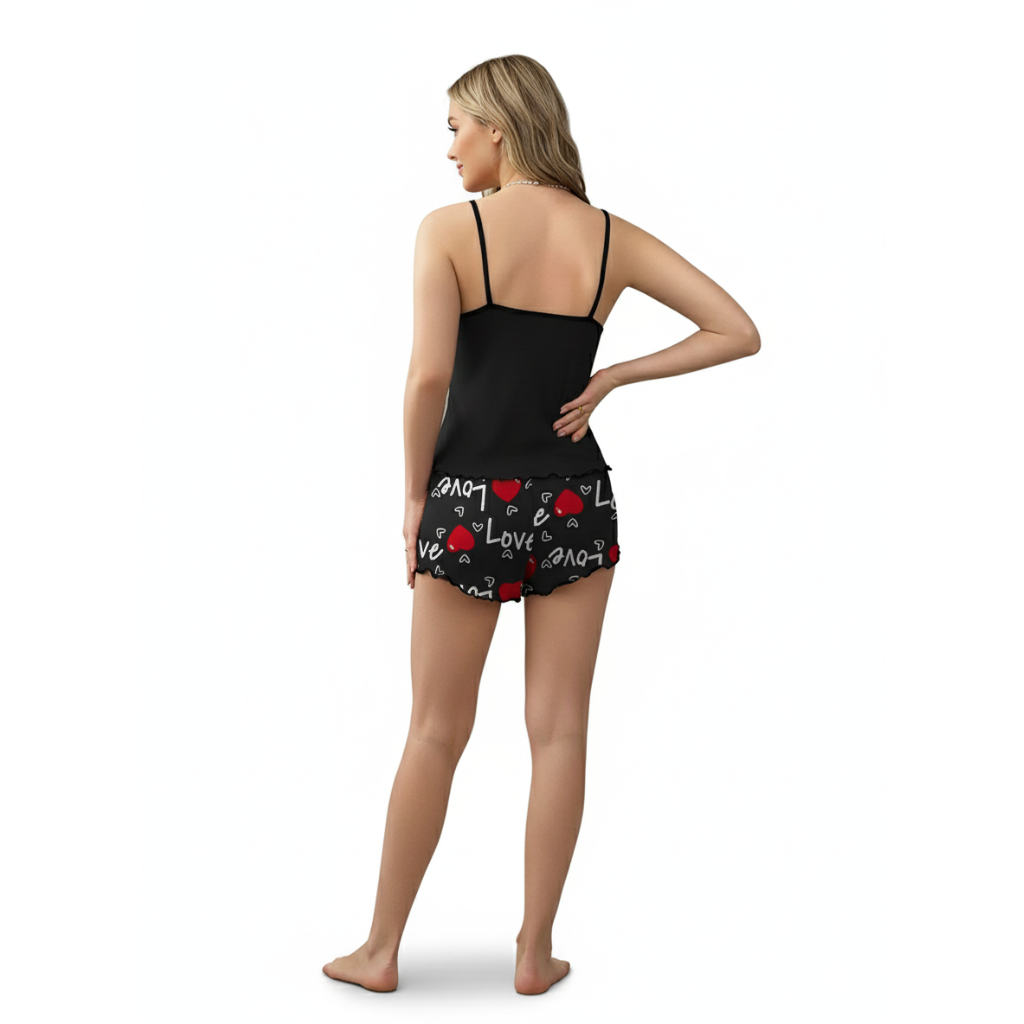 Letter Printed Cozy Valentine Day Couple Outfit Set