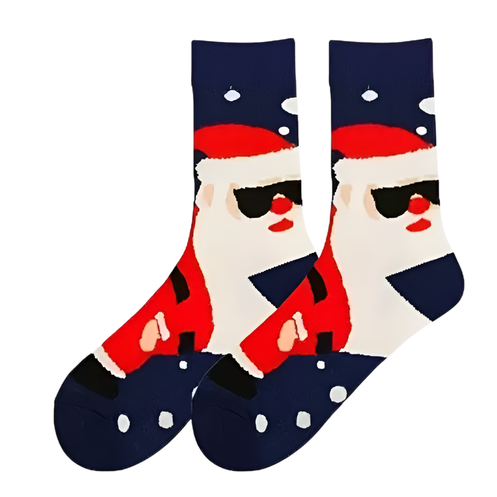 10 Pairs Of Festive Santa Christmas Socks