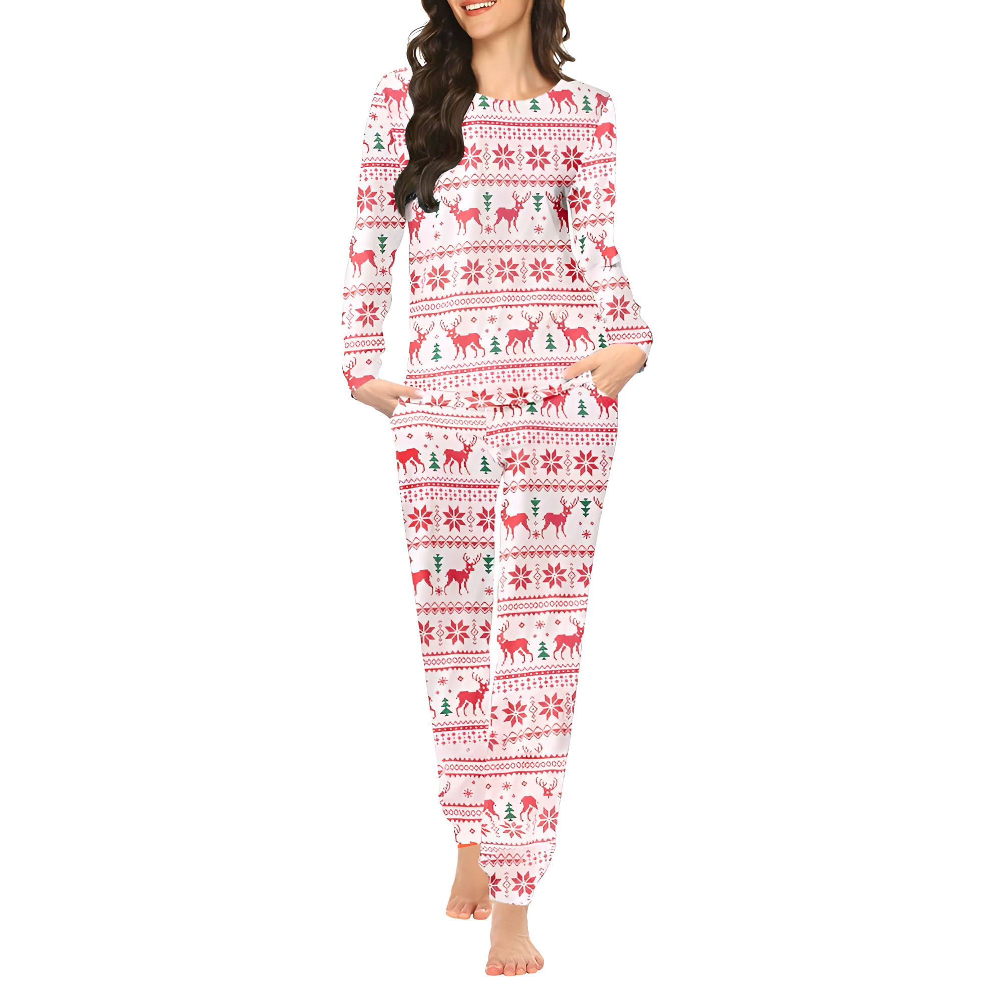 Soft Star Print Pajama Set Lounge For Women