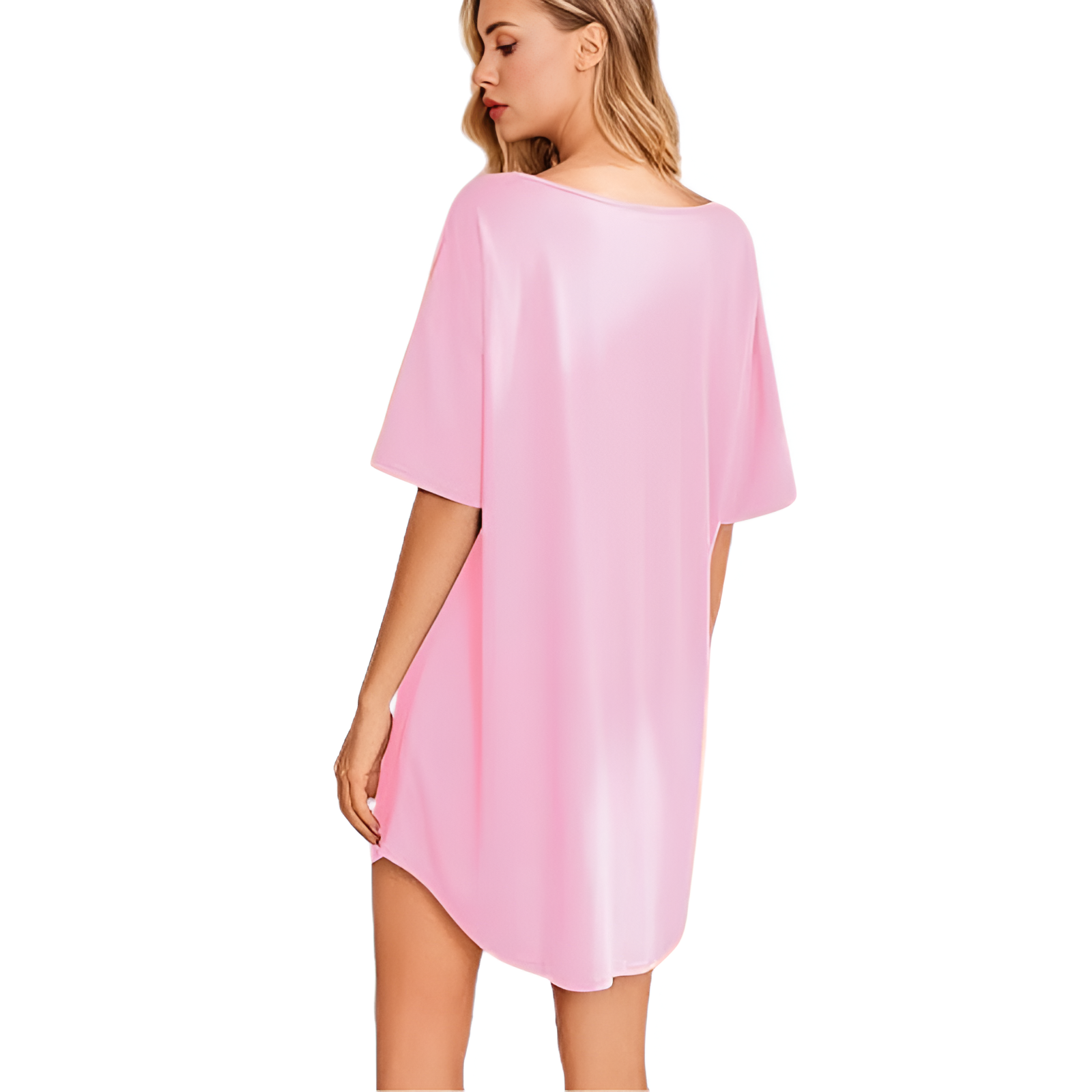 Nightgowns For Women With Short Sleeves And Pocket