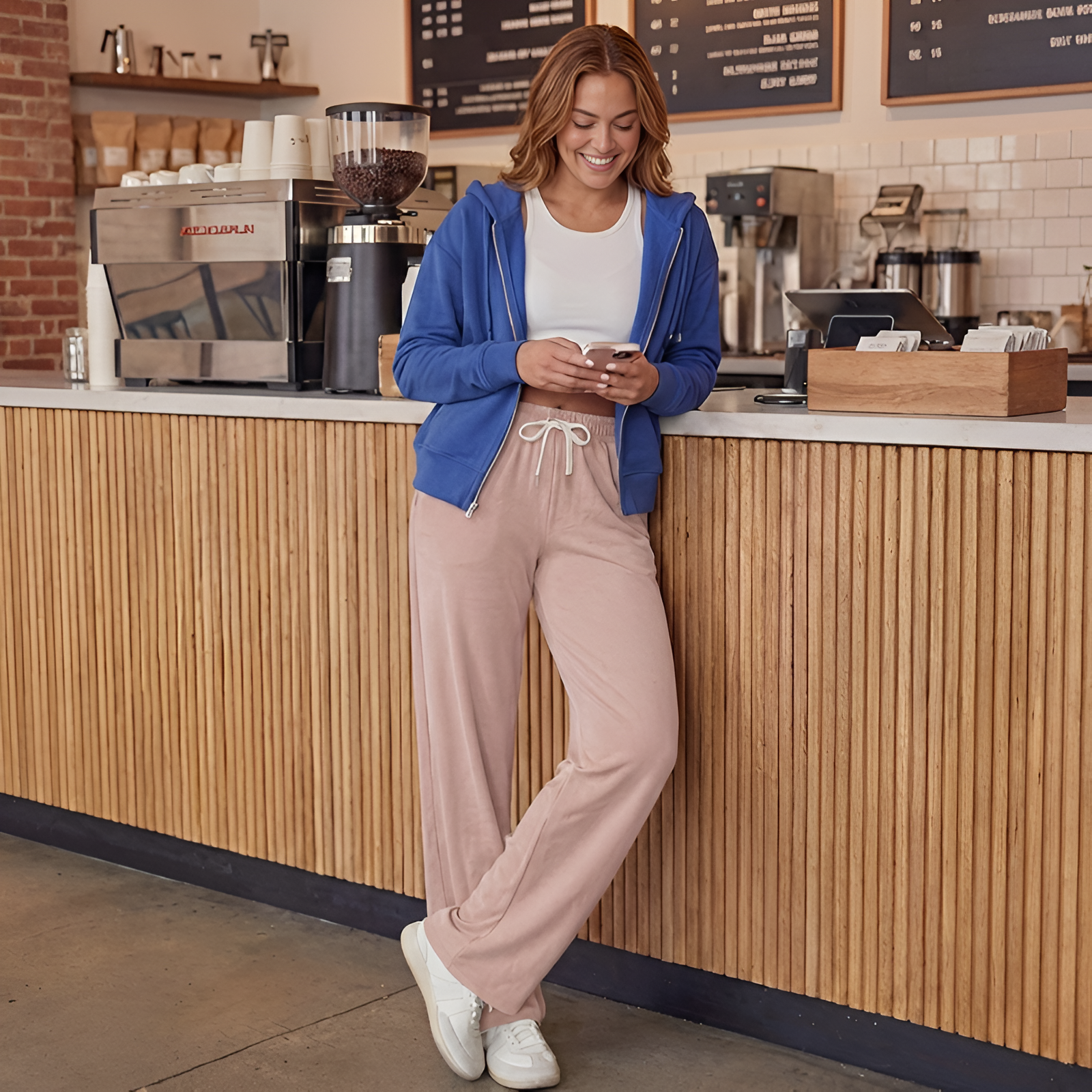 Straight Lounge Pajama Pants With Pockets