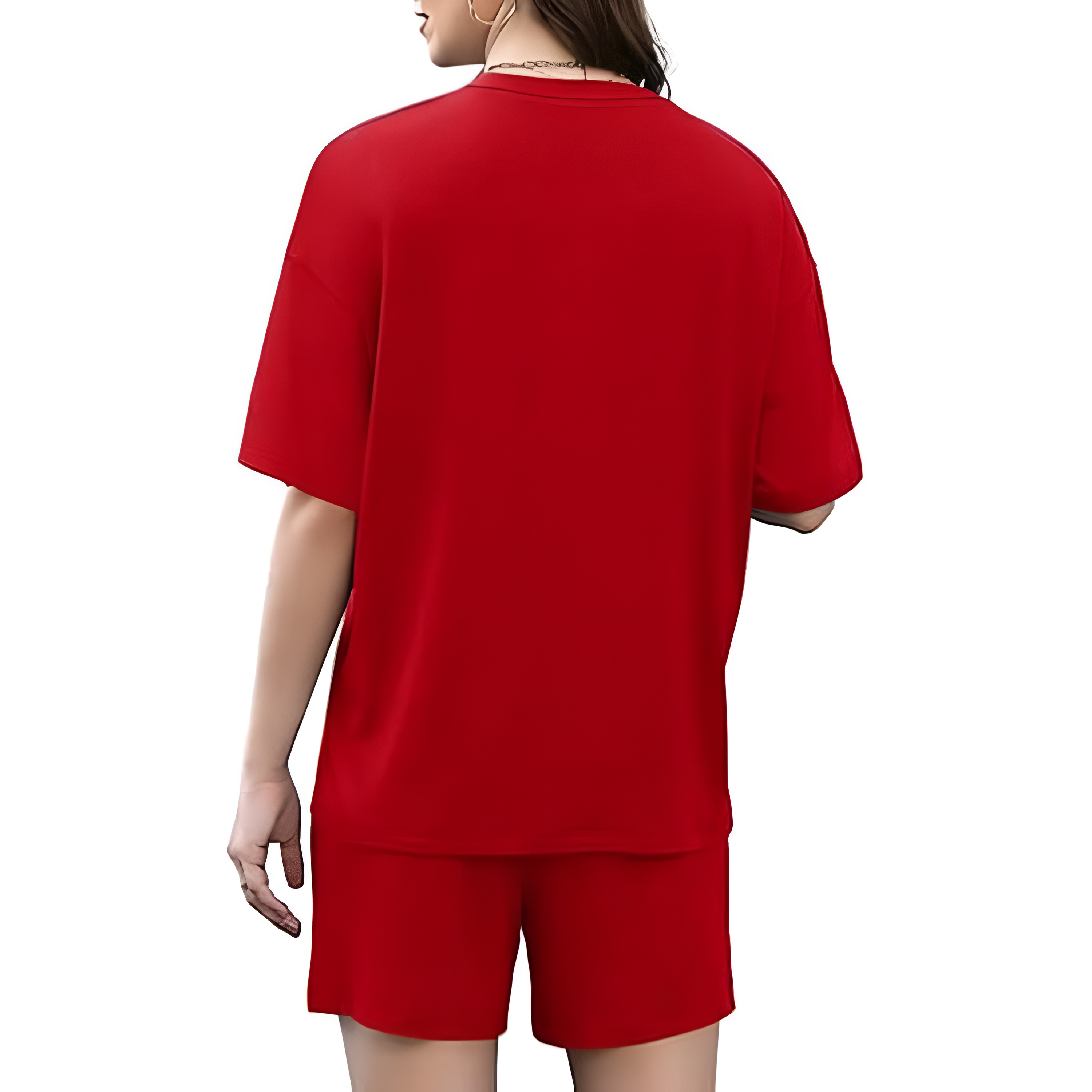 2 Pieces Top And Shorts Outfit Sleepwear Set For Women