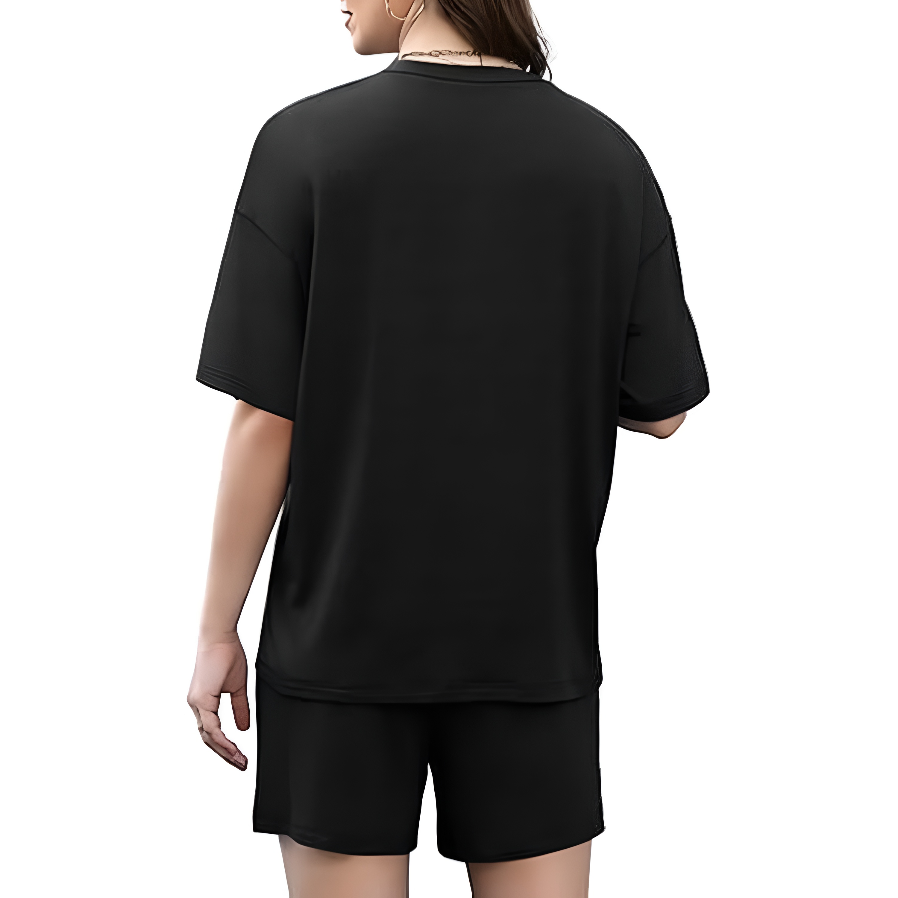 2 Pieces Top And Shorts Outfit Sleepwear Set For Women