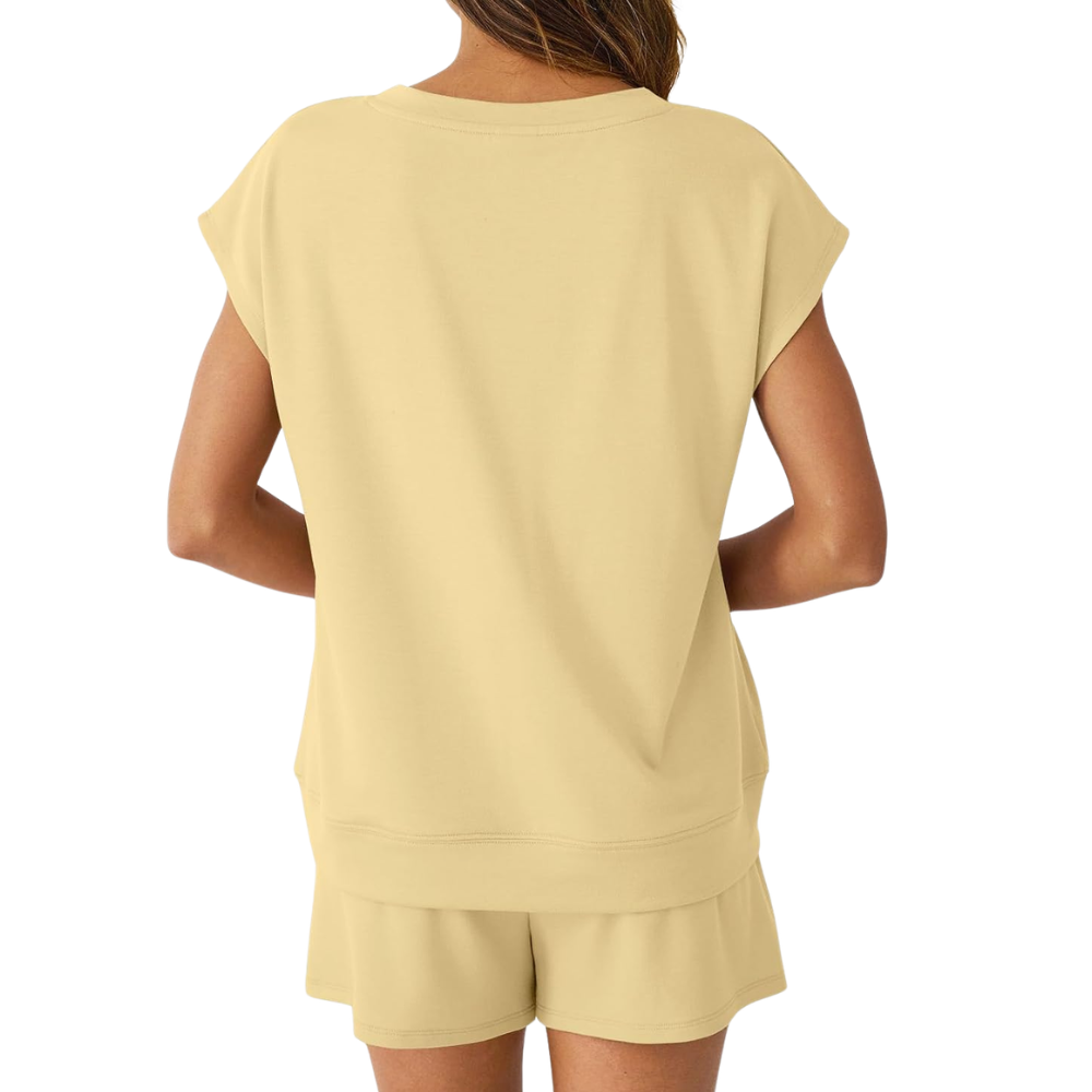 Matching Lounge Sets Clothing Spring Cap Sleeve Outfit For Women