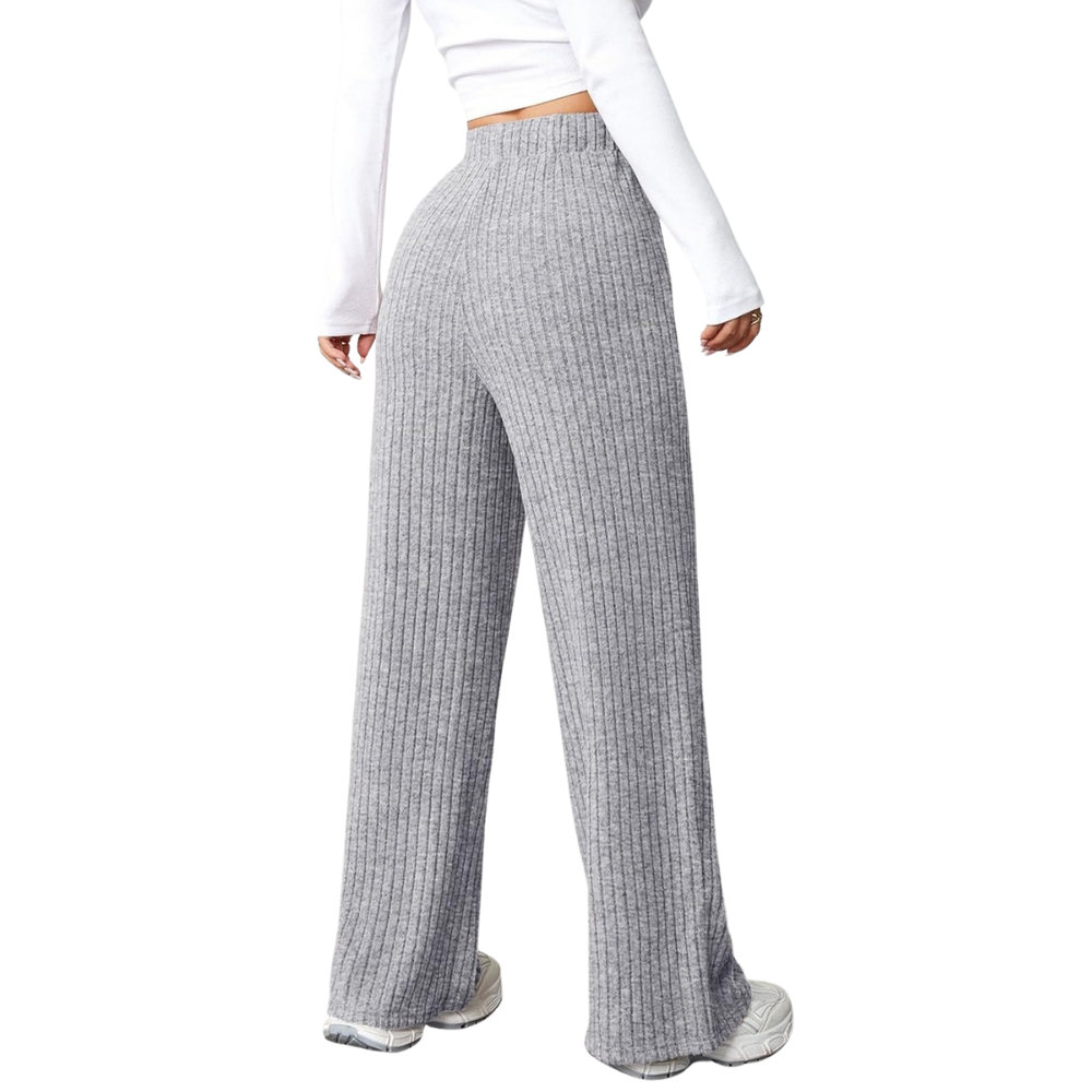 Ribbed Knit Lounge Pants With Pockets