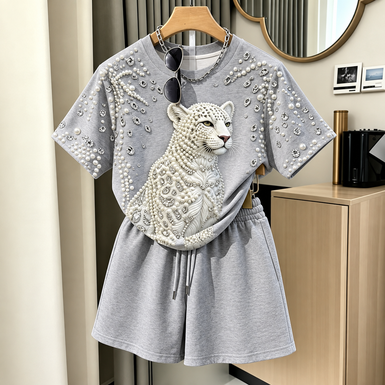 2 Pieces Striped Lounge Set For Casual Wear For Women