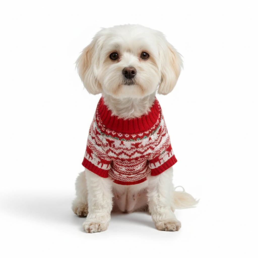 Reindeer And Snow Design Matching Family Christmas Pajamas With Long Sleeve Tops And Loungewear