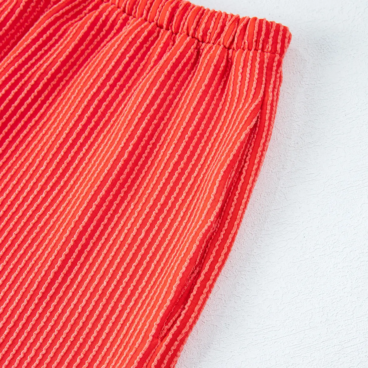 Two Piece Ribbed Short Sleeve Matching Set With Pockets For Women