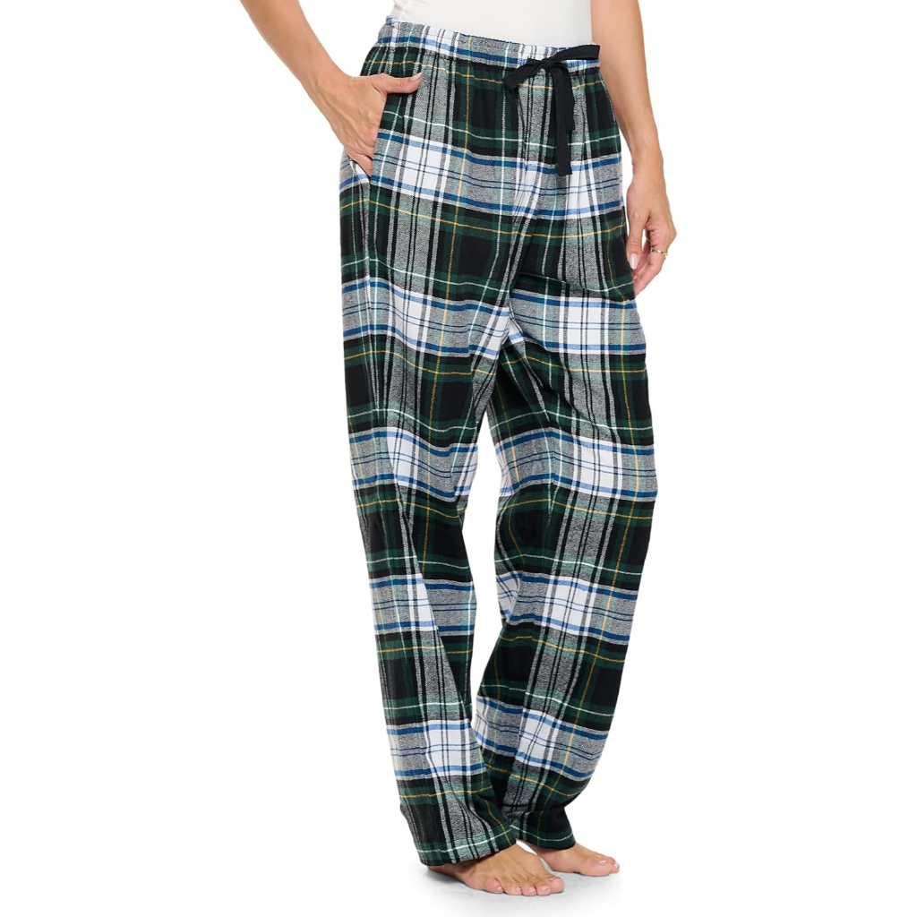 Lounge Pajama Pants With Checkered Pattern For Women