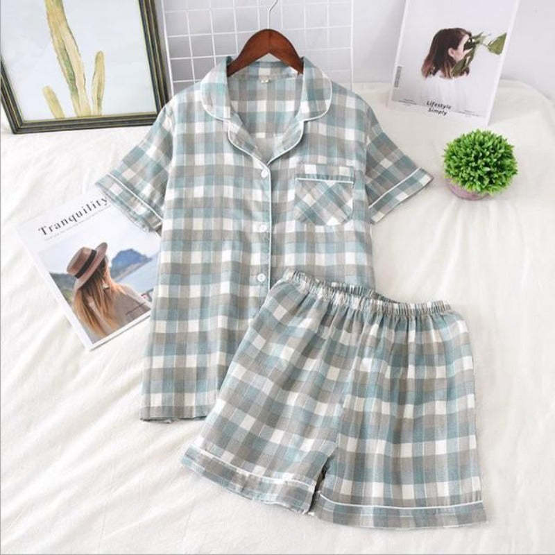 Multi Pattern Printed Short Pyjamas Set