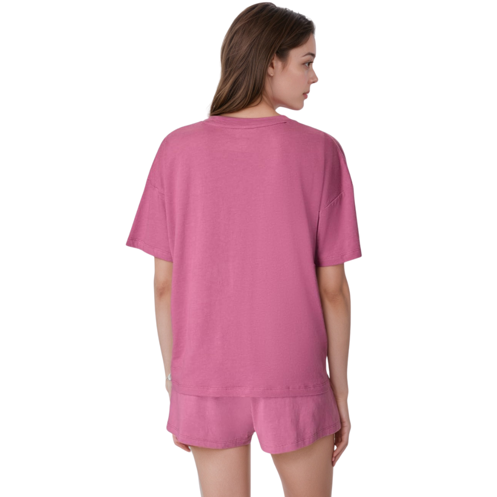 Women 2 Piece Lounge Set T Shirt And Sleep Shorts