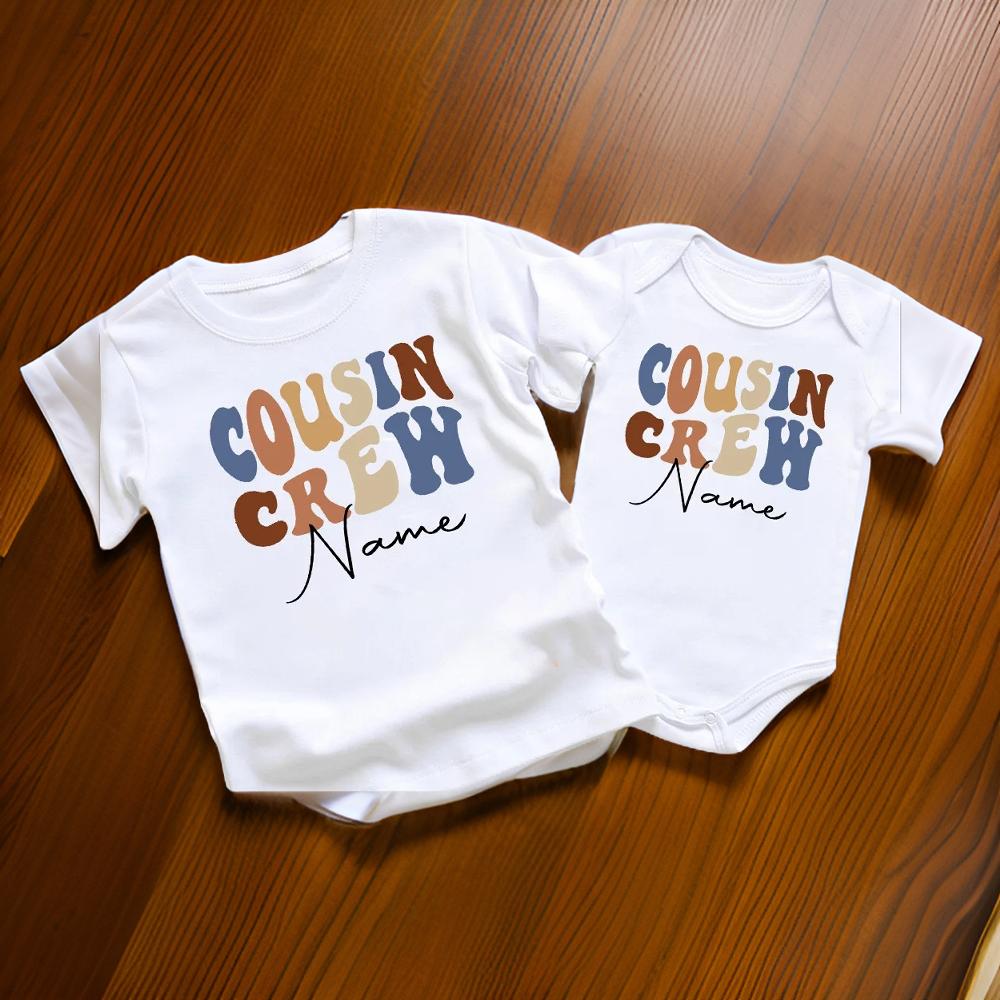 Personalized Cousin Crew Family matching T Shirts Set